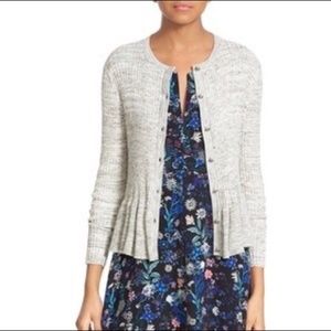 ISO Rebecca Taylor Ribbed Peplum Cardigan